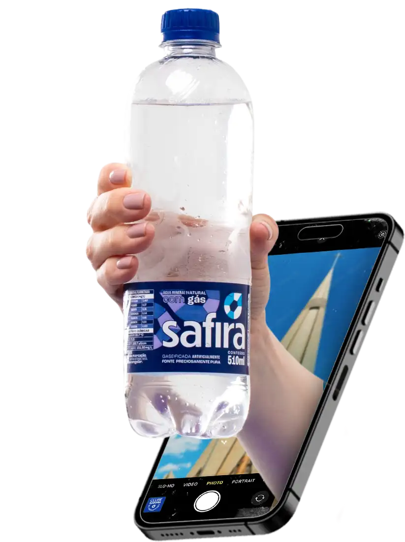 Garrafa Água Safira com gás